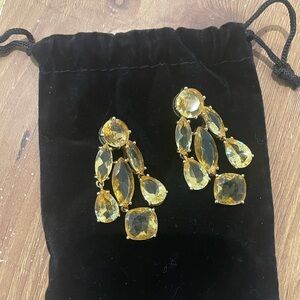 Kate Spade yellow chandelier earrings